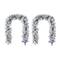 Glitzhome® 6ft Pre-Lit Snow Flocked Greenery Pine Christmas Garland with Timer, 2ct.